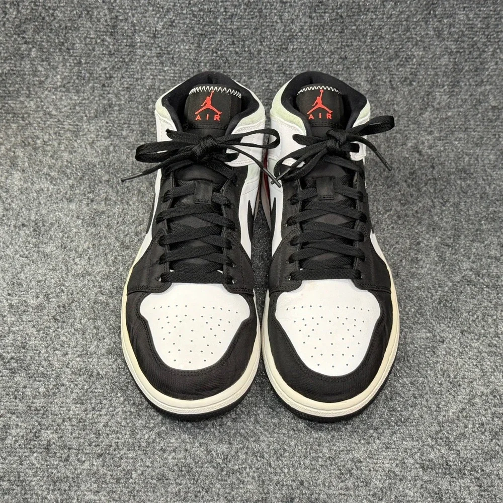 Jordan 1 Mid SE Shoes Men's 12 Union Red Black Toe Retro Athletic Sneakers